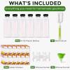 New Kouwich 16 oz Plastic Juice Bottles with Caps (24 Pack) Reusable Clear Empty Containers for Smoothies, Milk, Sensory Jars Leak Proof Tamper Evident Lids, Includes Labels, Funnel & Brush Food Grade - 2