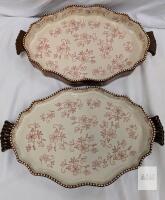Temp-tations by Tara 15" Old World Red Stoneware Baking/Serving Dishes Set PPP-HLD-180913