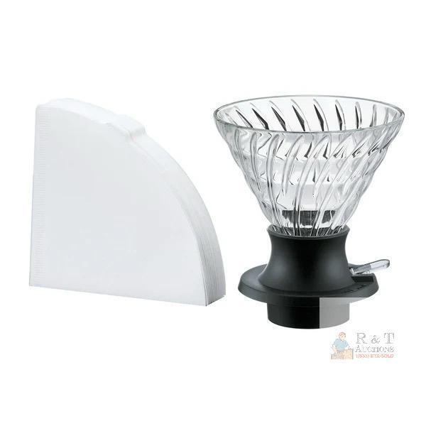 Hario Immersion Dripper Switch SSD-360-B, 360mL, Heatproof Glass, With Paper Filters, Made in Japan