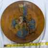 Antique German Wooden Family Crest Plaque with Hand-Painted Heraldic Design, Dated 1911 - 3