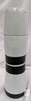 Starbucks 16oz Polar Extreme Bottle, White/Black, Screw-On Cap, Double-Wall Insulated, 10" Tall