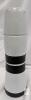 Starbucks 16oz Polar Extreme Bottle, White/Black, Screw-On Cap, Double-Wall Insulated, 10" Tall