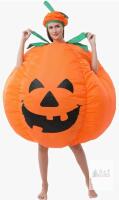 Joybro Inflatable Halloween Pumpkin Costume for Adult, Funny Pumpkin Face Suit for Men Women Costumes, One Size 150&ndash;190 cm