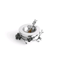 New Michael Aram Black Orchid Caviar Dish and Spoon