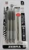 Zebra F-701 3-Pack Stainless Steel Ballpoint Pens 0.8mm + Teacher Spiral Notebook, New, - 3