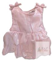 New Size 12-18 Months Cutey N Coolty Twinkle Tulle Romper (Antique Pink Pearl) 100% Cotton , H10387 , Lightweight Cool Summer Finery