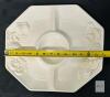 Kaiser Romantica 18" Porcelain Platter & Himark Harvest Weave 12.5" Divided Snack Tray - 2