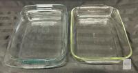Pyrex 233 13x9x2" & Pyrex 15x9" Glass Baking Dishes - Oven & Microwave Safe, USA Made