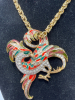 D'Orlan Flamingo and Bird of Paradise Rhinestone Large Brooches - 2