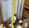 Elegant 4 ft Artificial Flower Arrangement with Black Hammered Vase - 3