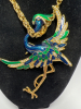 D'Orlan Flamingo and Bird of Paradise Rhinestone Large Brooches - 3