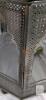 Large Moroccan-Style Metal & Glass Lantern, 25.5" Domed Hexagonal Hanging Candle Holder - 3
