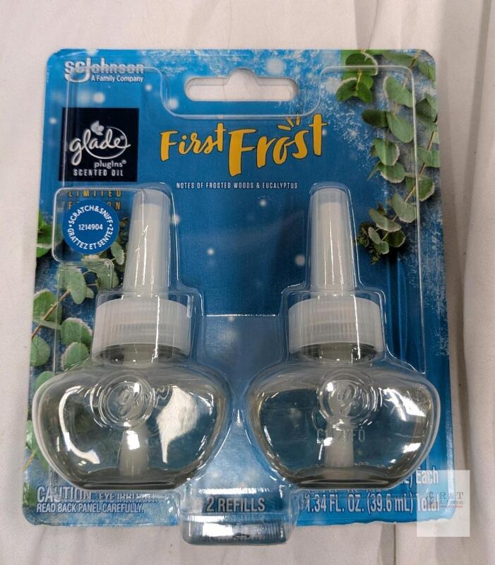 Glade First Frost PlugIns Scented Oil Refills, 2-Pack, 1.34 fl oz Total, Limited Edition