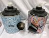 TIKI Refillable Tabletop Torches, 4.25" Diameter x 4" Height, 6 oz Capacity, Fiberglass Wick - 2