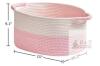 New R RUNKA Baby Toy Storage Basket -15"*10.2"*9.1"(White & Pink) - 2