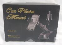 Chiclish CH-02 Car Phone Holder with Suction and Air Vent Mounts, 360&deg; Rotation, Fits 2.56-3.35" Phones