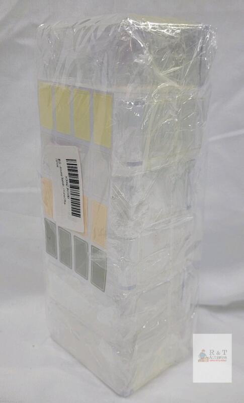Aliouxop Stackable Drawer Organizer, 6-Drawer, White/Clear, 9.5"x5"x5.5"