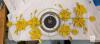 Large Yellow Metal Floral Wall Clock &ndash; 34" Wide, Analog Quartz, Decorative 3D Flower Design - 2