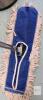 Commercial 24" Dust Mop with Blue Cotton Head & 60" Aluminum Handle, Rectangular, Blue Grip - 3