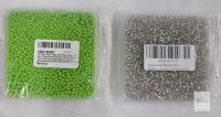Bulk Glass Seed Beads 2mm Green (10,150pcs) & 4mm Clear (Est. 5,000pcs) Jewelry Craft Packs