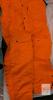 High-Visibility Orange Insulated Bib Overalls, 5 Pockets, Side Zip Legs, Snap Closure