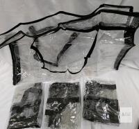 4 Gudtmely Clear Blanket Storage Bags with Handles, 18"x14"x6", PVC, Zipper Closure, New