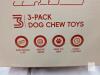 JoviQ 3-Pack Dog Chew Toys for Medium to Large Breeds, Pine Wood & PP, Durable - 3