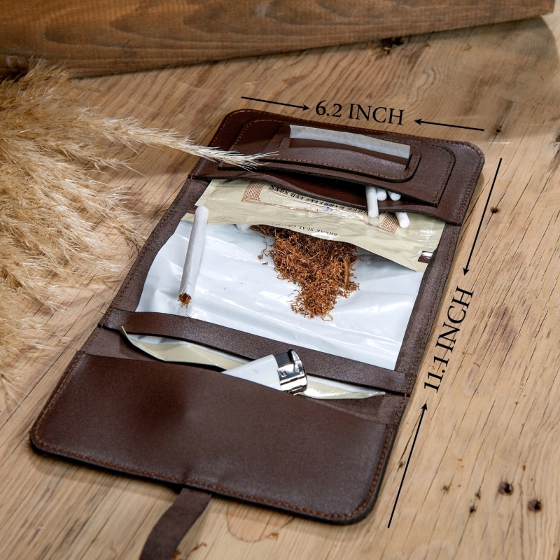 New GIST LEATHER CRAFT Leather Personalized Tobacco Pouch & Keyring