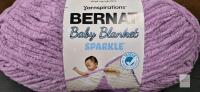 Bernat Baby Blanket Sparkle Yarn, Planetary Purple, Super Bulky, 10.5oz/220yds, 100% Polyester