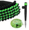 New 100PCS Drip Irrigation Emitters, Kalolary Adjustable 360 Degree Water Flow Drippers Emitters for 1/4" Drip Irrigation System Tubing, Garden Irrigation Drippers for House Flower beds