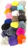 21 New Super Soft Colorful Faux Fur Ball Keychains (Multicolored Tribbles!)