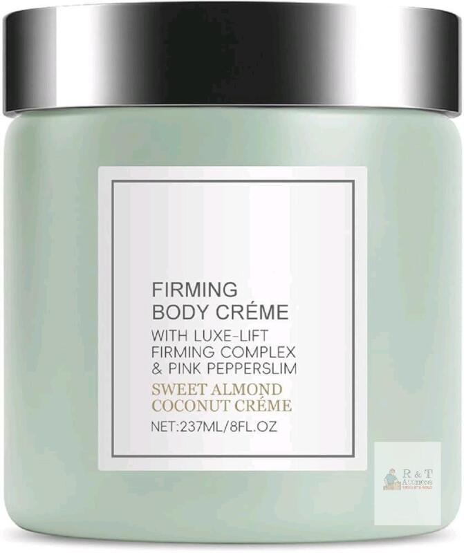 NEW Champagne Lift Body Creme, Firming Complex and Pink Pepperslim Skin Moisturizer Tightens Hydrates Dry Skin Arms & Legs. (Sweet Almond Coconut) 237ml