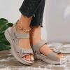 New Size 38 Women's Cushioned Summer Sports One Line Mouth Sandals Wide Wedge Sandals