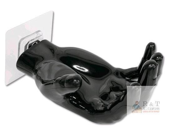 New Hand Shaped Wall Mounted Hooks Storage Rack Resin Practical Clip Multifunction Clothes Towel Hook Coat Key Hanger for Hallways Closet Towels, Black