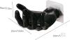 New Hand Shaped Wall Mounted Hooks Storage Rack Resin Practical Clip Multifunction Clothes Towel Hook Coat Key Hanger for Hallways Closet Towels, Black - 2