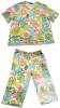 New Size 3XL Women's Pajama Sets V-Neck Short Sleeve Top and Capri Pants with Pockets Sleepwear Set Two Piece PJS - 2