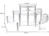 New - 3-Tier Clear Acrylic Half Moon Tabletop Retail Display Riser with Metal Legs . Some Assembly Required - 2
