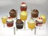 New - 3-Tier Clear Acrylic Half Moon Tabletop Retail Display Riser with Metal Legs . Some Assembly Required - 3