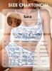 New Size SM Women's Herseas l Bikini Sets Floral Print Whip Stitch 2 Piece Swimsuits High Waisted Scoop Bathing Suits - 2
