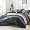 New FULL Size Litanika Comforter Sets Black White Grey - 3 Pieces Lightweight Bedding Set, All Season Down Alternative Comforter (1 Comforter, 2 Pillowcases)