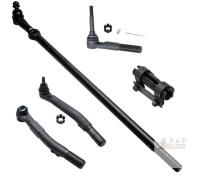 New 4WD Front 5pc Tie Rods Kit for 2005-2016 Ford F-250 F-350 Super Duty Outer Tie Rod Ends Adjusting Sleeve Drag Link & Pitman Arm Suspension Kit Replacement