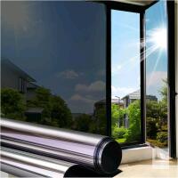 New Coavas Window Films for Privacy Reflective Window Film, Mirror One Way Window Film for Sun Blocking, UV Heat Blocking No Glue Static Cling Window Tint Film Home 17.5x78.7in, 44.5x200cm, Silver Black