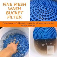 New Car Wash Bucket Filter, 10.4-inch Diameter (Blue), Filters Dirt and Debris from Bucket While Washing, Perfect for Cleaning Cars, SUVs, RVs, Trucks, and More. (Small mesh Filter Screen, Blue)