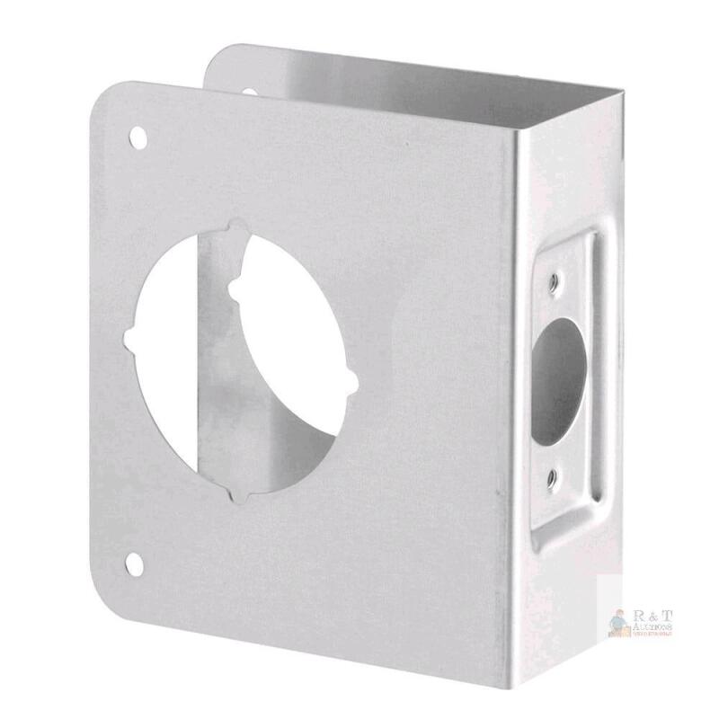 New Prime-Line Lock and Door Reinforcer, 2-1/8 in. x 2-3/8 in. x 1-3/8 in., Stainless Steel (Single Pack) MP10852