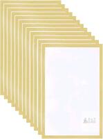 New MECCANIXITY 12pcs Self Adhesive Magnetic Poster Frame Wall Sign Holder, 11"x17" Magnetic Picture Frame Document Display Window Sign Wall Mount for Home Office Store Restaurant,Gold