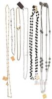 6 Vintage NOS 5 Signed D'ORLAN Necklaces Chains, 15" - 30" Long