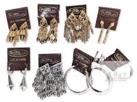 8 Pairs Vintage NOS D'ORLAN Pierced Earrings, 14K Gold Wires