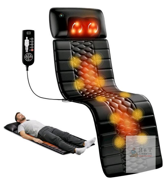 HimoutaFull Body Massage Mat with Heat & European-style two-prong plug . Detachable Massager Pad, Professional Modes, 10 Motors Vibrating .