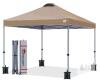 MasterCanopy 10x10 ft Pop-Up Canopy Tent, Straight Leg, Vented Roof, Carry Bag, Sandbags