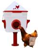 New - RentACoop Chick2Chicken 20lb BPA-Free 4-Medium Port Feeder - Includes Anti-Roost Cone, Slider Port Cover, Lid